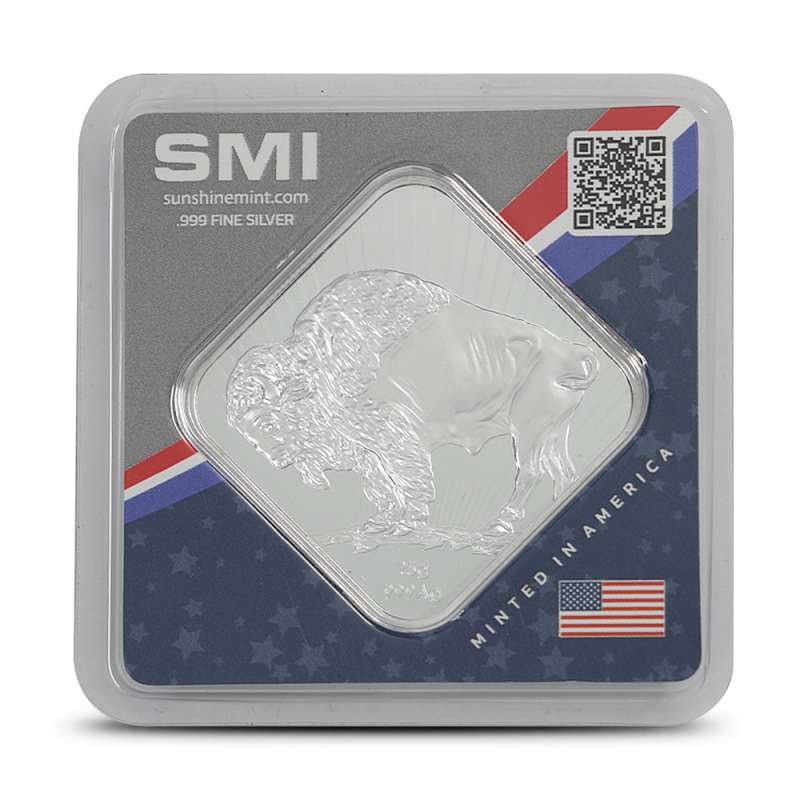 25 Gram Sunshine America250 Buffalo Square Silver Bar l JM Bullion™