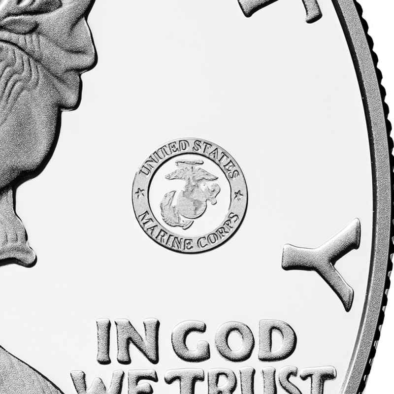 2025-P 1 oz Proof Marine Corps Privy American Silver Eagle Coin l