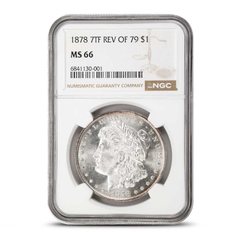 1878 7TF-P Morgan Silver Dollar Coin NGC MS66 (Reverse of 1879) l