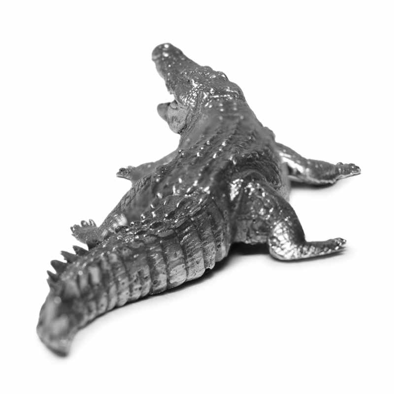 1 oz Antique Finish Crocodile Silver Statue l JM Bullion™