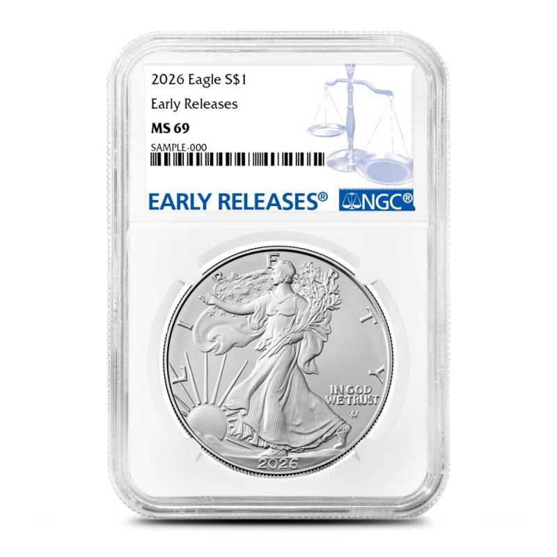 2026 1 oz American Silver Eagle Coin NGC MS69 ER l JM Bullion™