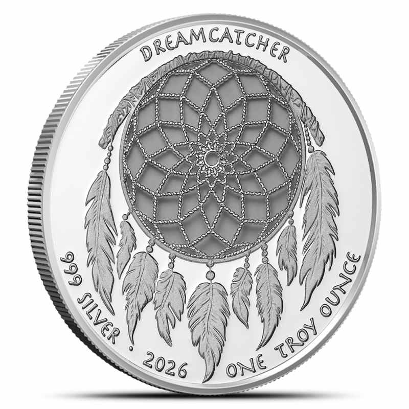 ノースブリティッシュ 25年 1964 ムーンインポート MOON IMPORT 2026 1 oz Proof Sioux Nation Silver Dream Catcher Coin l JM Bullion™