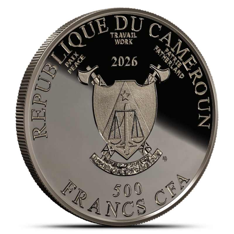 2026 14.14 Gram Cameroon Ruthenium Black Proof Silver Year of the