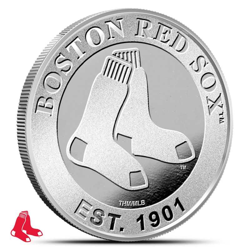 1 oz MLB Boston Red Sox Silver Round (BU) l JM Bullion™