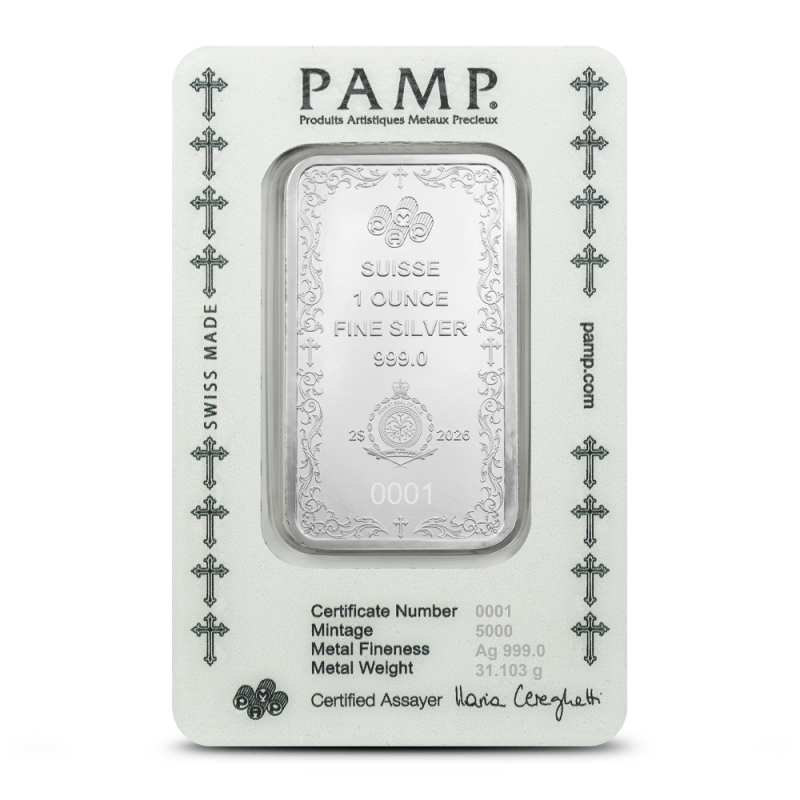 2026 1 oz Niue Silver Christian Cross PAMP Suisse Coin l JM Bullion™