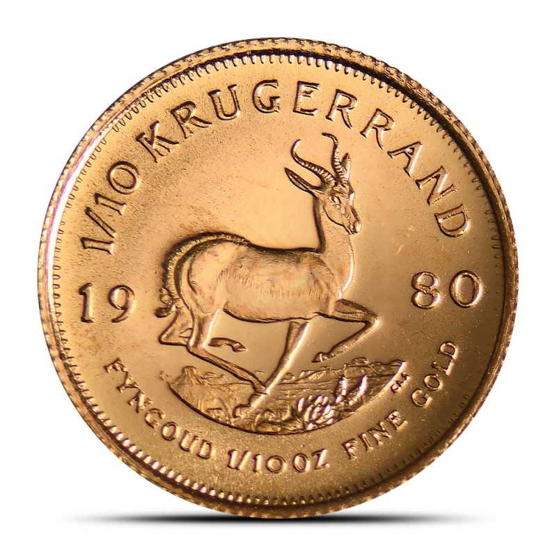 1980 1/10 oz South African Gold Krugerrand Coin l JM Bullion™