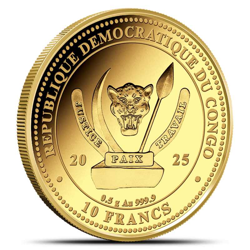 未開封　希少　非売品　MGM90周年記念　THE LION ROARS 2025 1/2 Gram Proof Congo World's Wildlife Gold The Lion Coin l JM