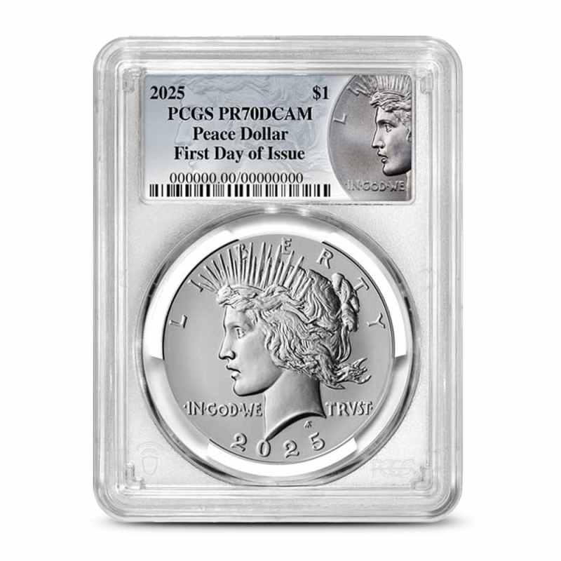 2025-S Proof Peace Silver Dollar Coin PCGS PR70 DCAM FDOI l JM
