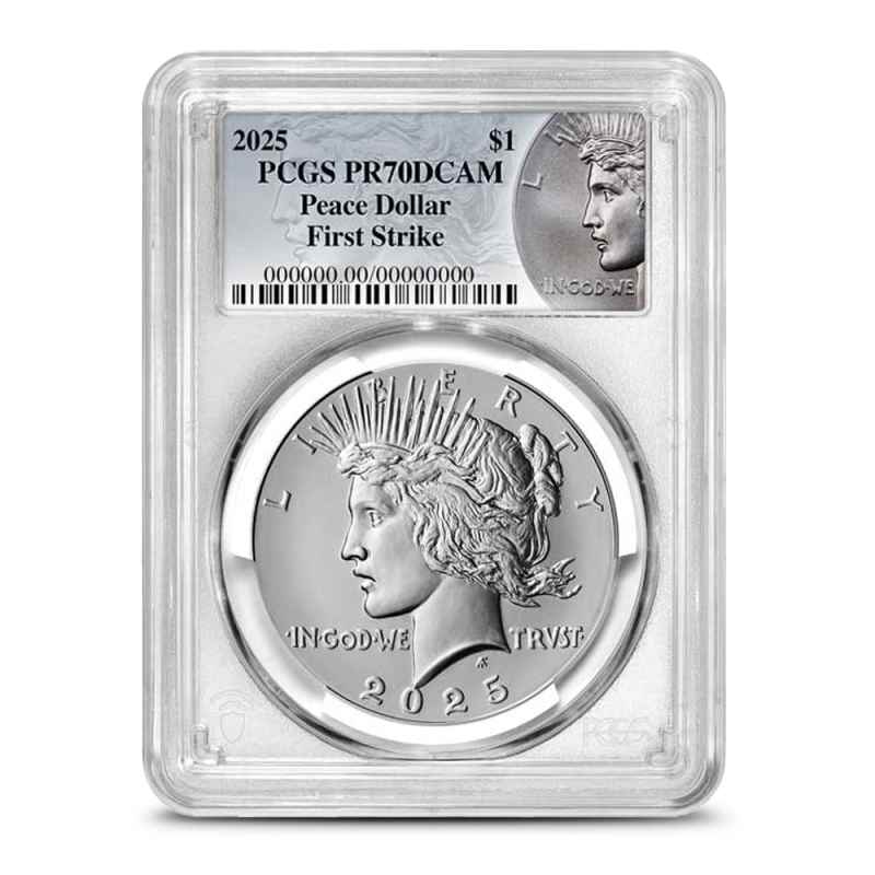 2006年　アメリカ　25セント5枚セット　PCGS PR70　 DCAM 2025-S Proof Peace Silver Dollar Coin PCGS PR70 DCAM FS l JM Bullion™
