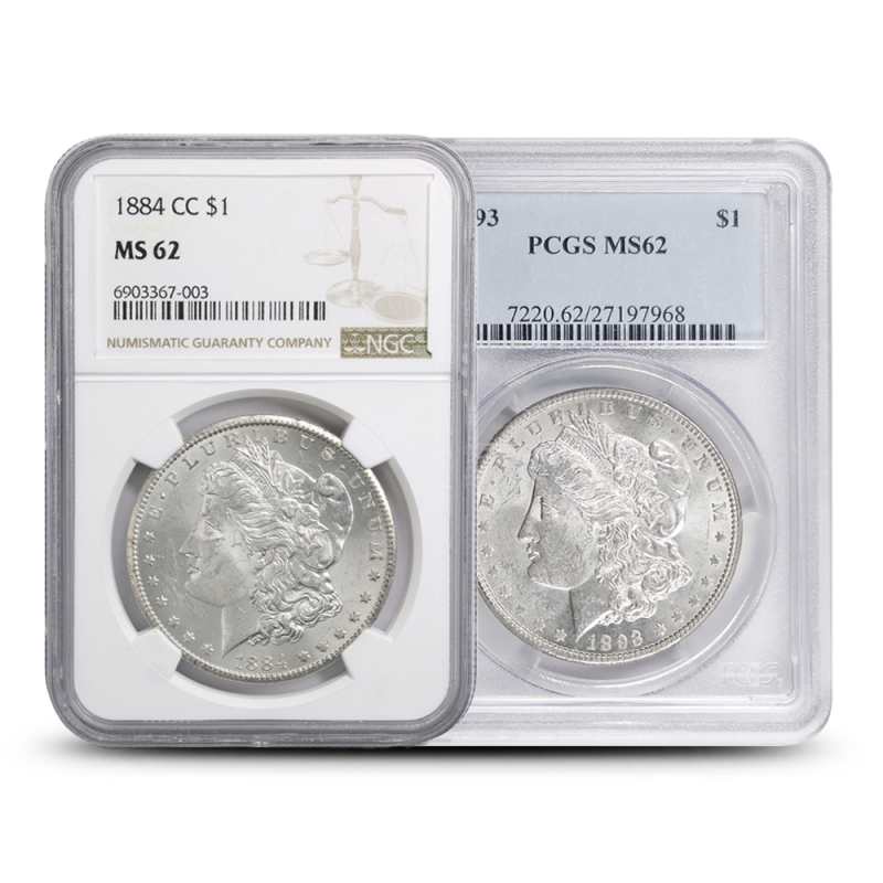 Morgan Silver Dollar Coin MS62 (1878-1904, PCGS or NGC) l JM Bullion™