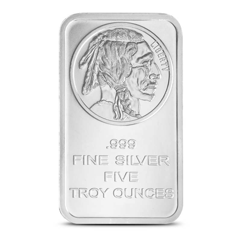 5 oz SilverTowne Buffalo Silver Bar (New) l JM Bullion™
