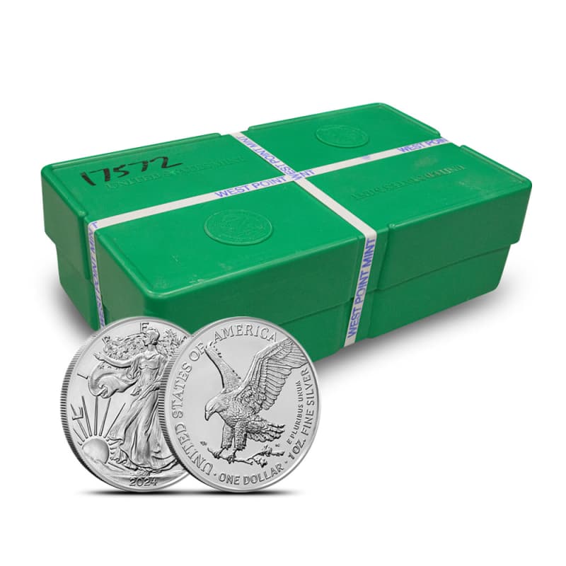 2024 1 oz American Silver Eagle Monster Box (500 Coins, BU) l JM