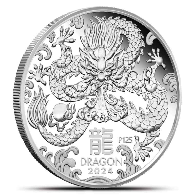 2024　オーストラリアン ルナー シリーズ III ホワイトドラゴン　限定銀貨 2024 Proof Australian Silver Lunar Dragon 3-Coin Set (Box + CoA) l