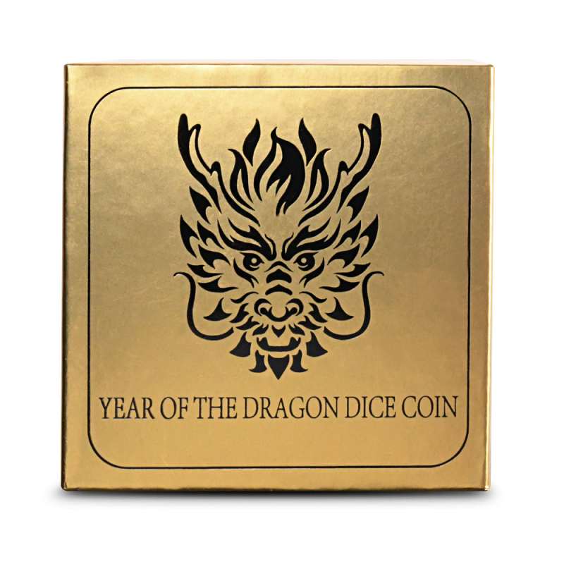 2024 1 oz Fiji Silver Year of the Dragon Dice Coin (Gilded) l JM