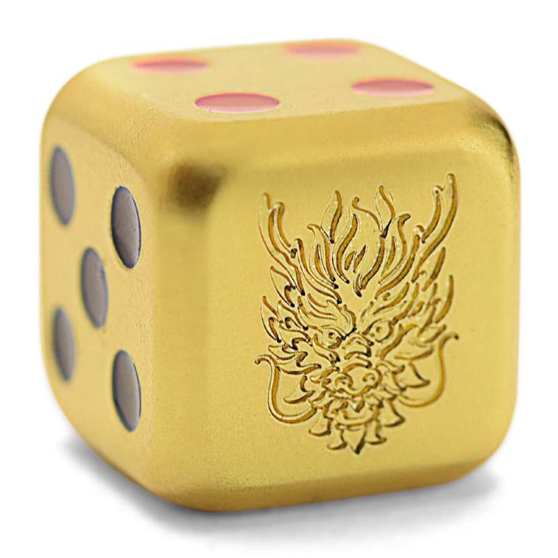 2024 1 oz Fiji Silver Year of the Dragon Dice Coin (Gilded) l JM