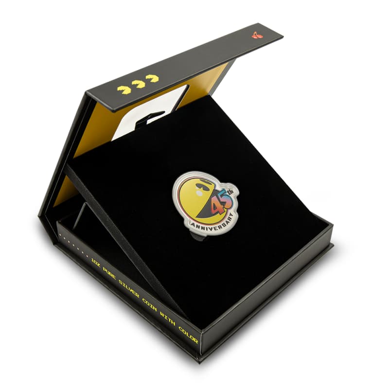 2025 1 oz Colorized Solomon Islands Silver Pac-Man 45th