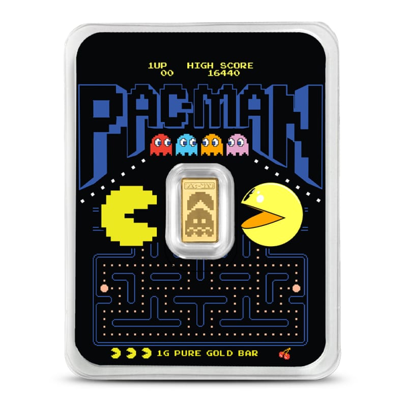 1 Gram Pac-Man 45th Anniversary Gold Bar l JM Bullion™