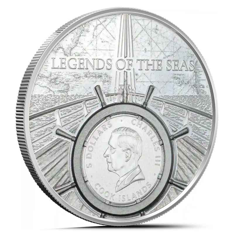 2026 1 oz Proof Colorized Cook Islands Silver Legends of the Seas
