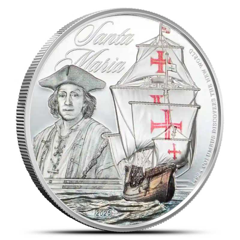 2026 1 oz Proof Colorized Cook Islands Silver Legends of the Seas