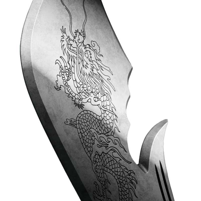 2025 2 oz Antique Samoa Silver Guan Yu's Green Dragon Crescent