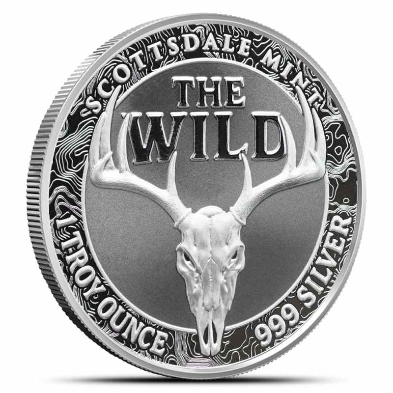 1 oz Scottsdale Colorized Silver The Wild Black Bear Round l JM