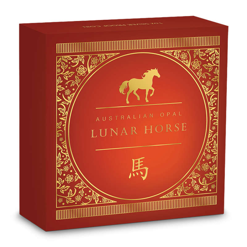 2026 1 oz Proof Australian Silver Lunar Horse Opal Coin l JM Bullion™