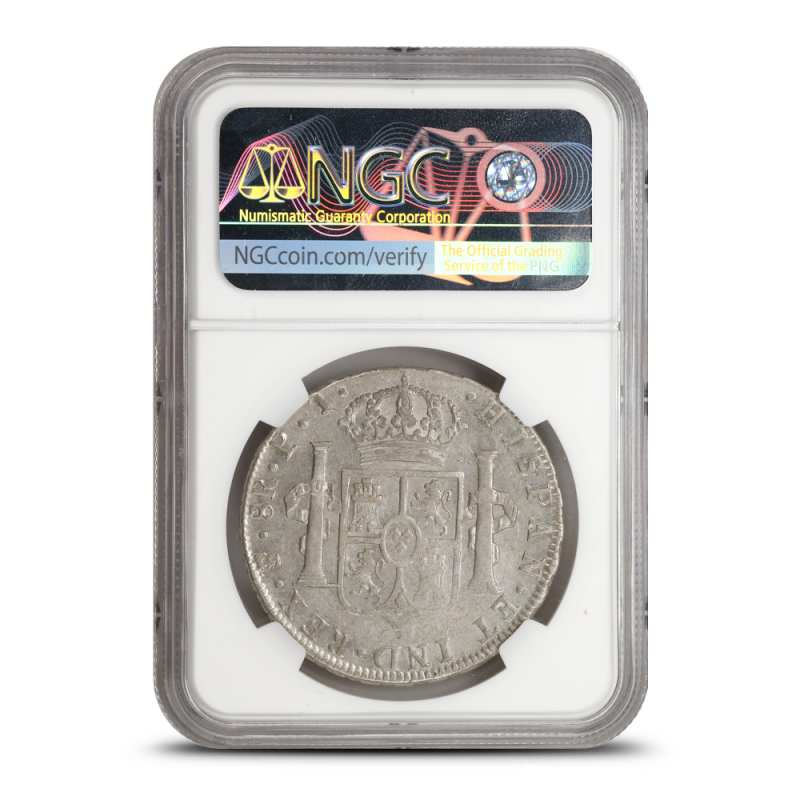 1788 - 1808 8 Reales Bolivian Silver Spanish Pillar Dollar NGC