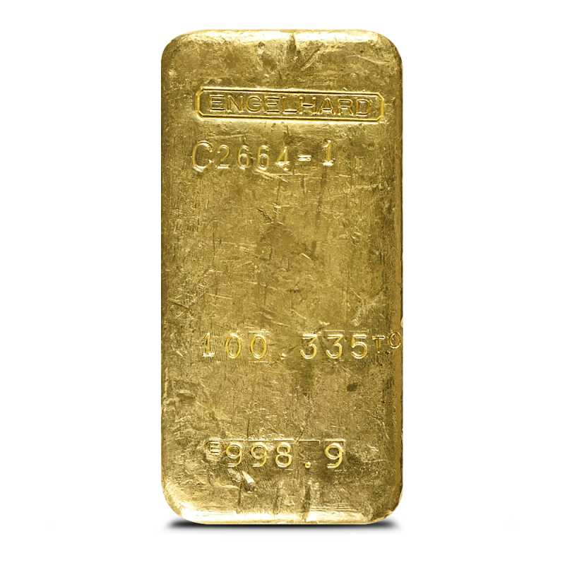 100.33 oz Engelhard Gold Bar (998.9 Fine) l JM Bullion™