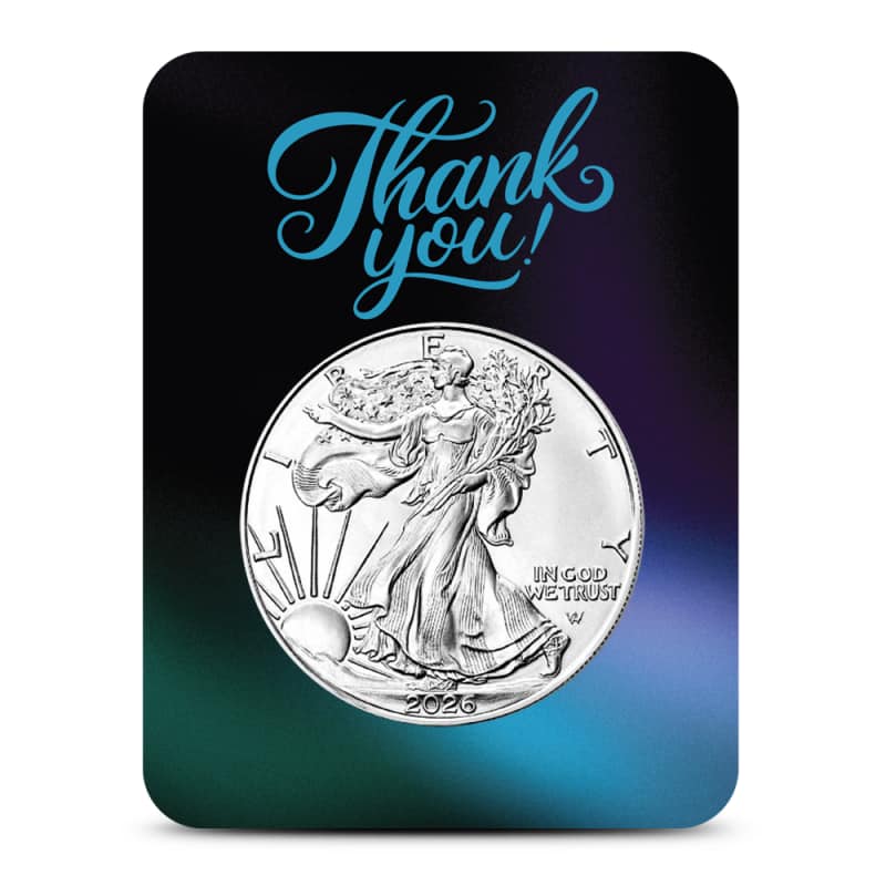 2026 1 oz American Silver Eagle Coin (BU, Thank You Card) l JM
