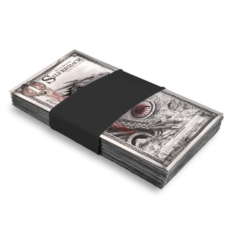 1 Dragon Silverback Silver Note (100 Pack, New) l JM Bullion™