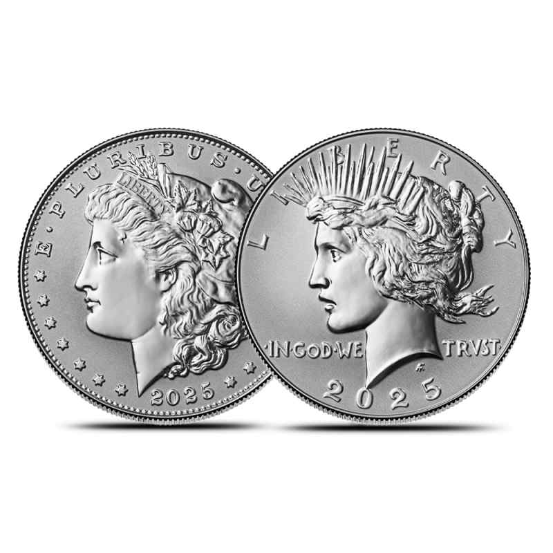 2025-S Reverse Proof Morgan & Peace Silver Dollar 2-Coin Set l JM