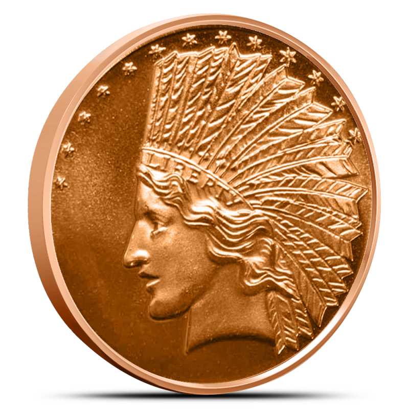 1 oz SilverTowne Indian Replica Copper Round l JM Bullion™