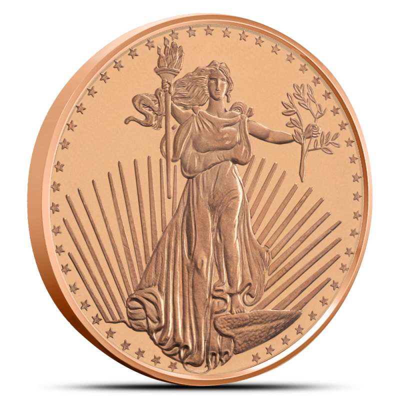 1 oz SilverTowne Saint Gaudens Copper Round l JM Bullion™