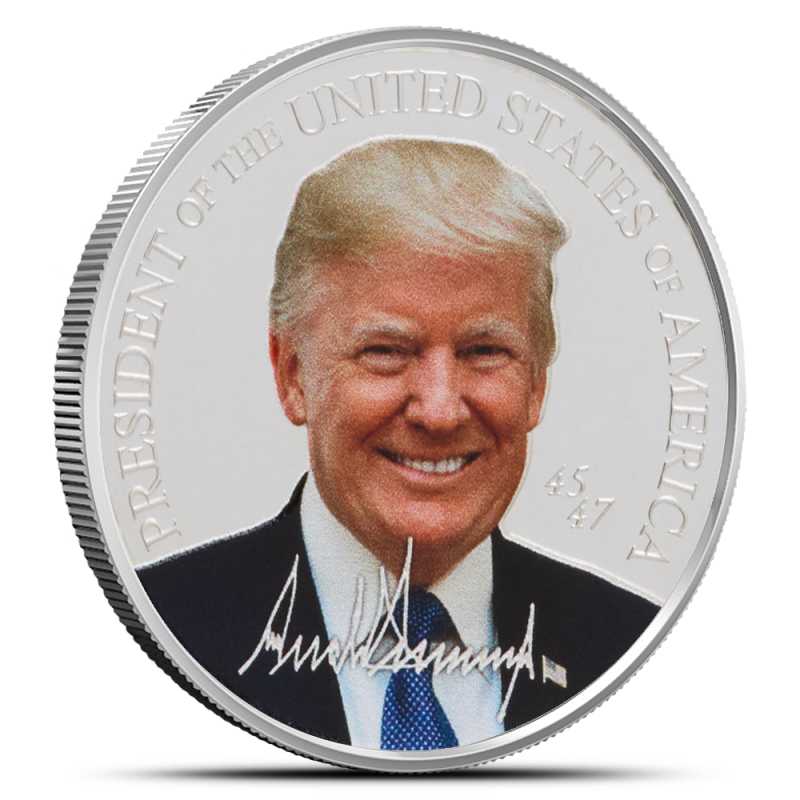 1 oz President Trump Signature Portrait Silver Medallion (Proof