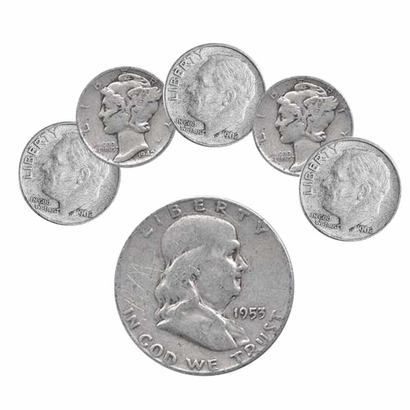 90% Silver Coins ($1 FV, Pre-65, Unsorted) Bullion™ | JM Bullion