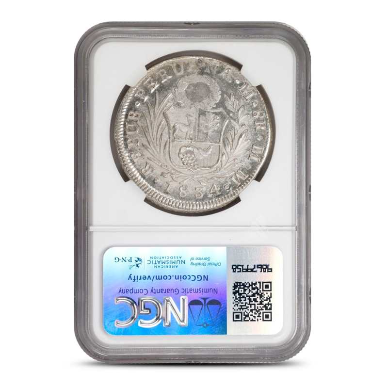 1825-1857 Peruvian 8 Reales NGC MS64 l JM Bullion™