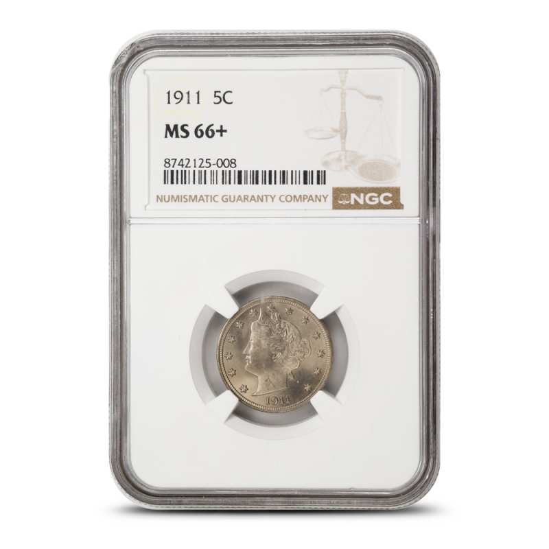 1911 Liberty Head Nickel NGC MS66+ (Type 2, With Cents) l JM Bullion™
