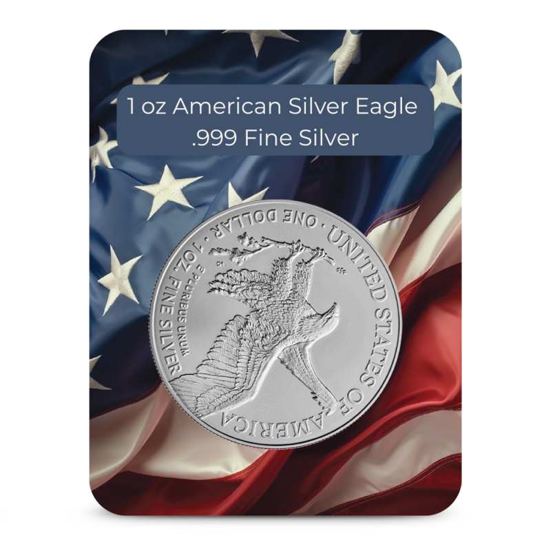 2026 1 oz American Silver Eagle Coin (BU, Flag Card) l JM Bullion™