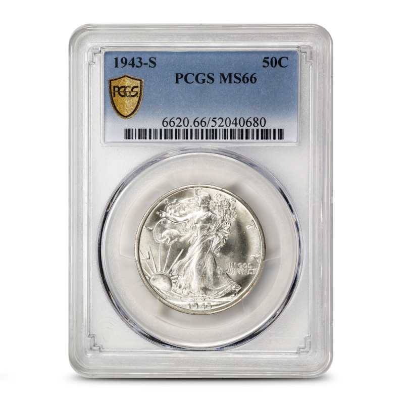 1943年　S セント　PCGS MS66 1943-S Walking Liberty Half Dollar PCGS MS66 l JM Bullion™