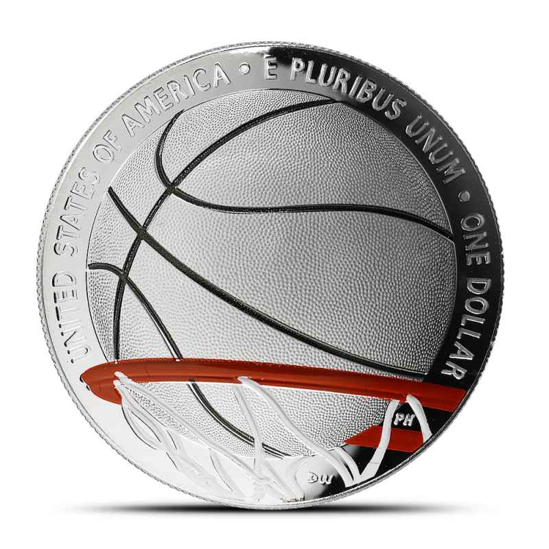 2020-P $1 Colorized Proof Basketball HOF Silver Coin l JM Bullion™