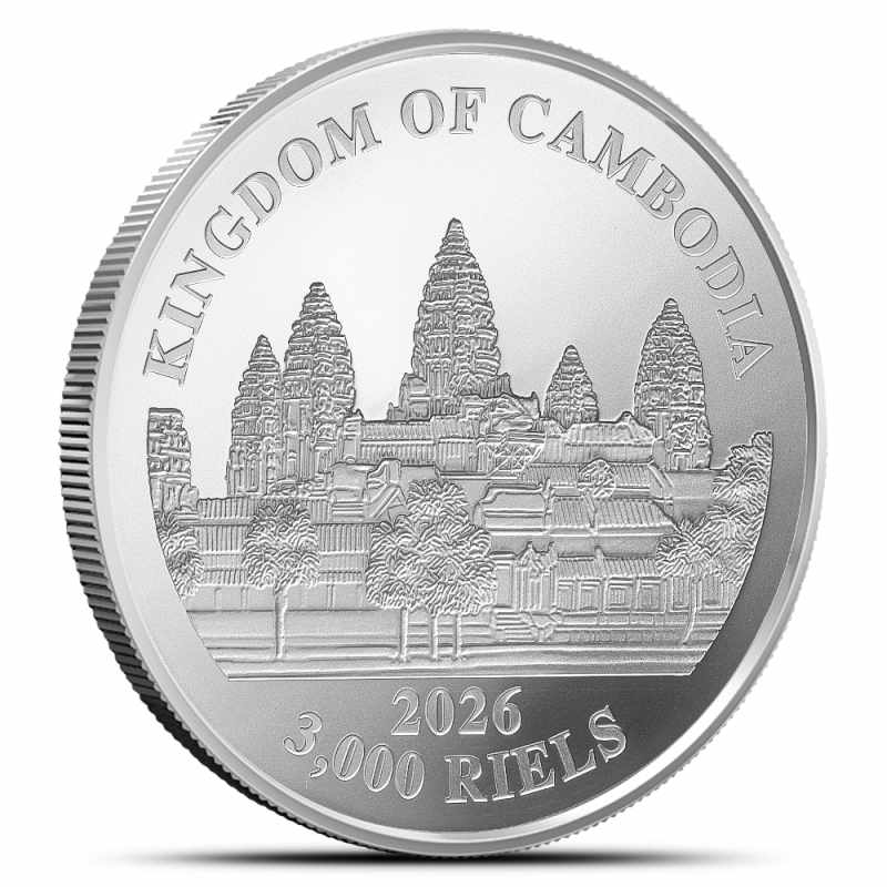 2026 1 oz Colorized Cambodia Silver Lost Tigers Coin (BU) l JM