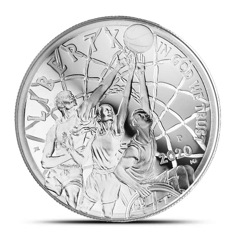 2020-P $1 Colorized Proof Basketball HOF Silver Coin l JM Bullion™