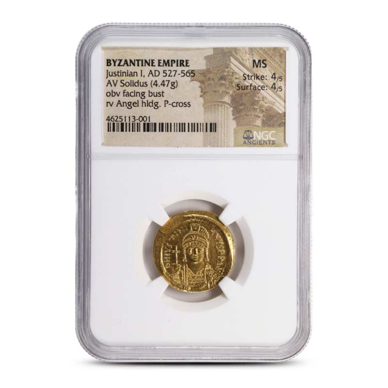 Byzantine Empire Justinian I, AD 527-565 AV Solidus NGC MS l JM