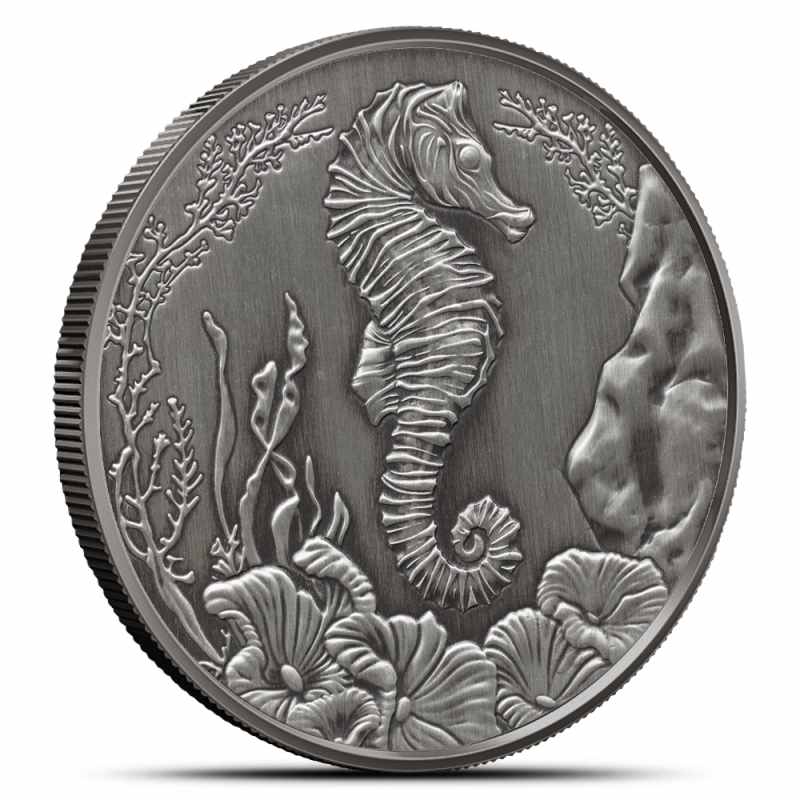 2025 1 oz Antique Samoa Silver Seahorse Coin l JM Bullion™