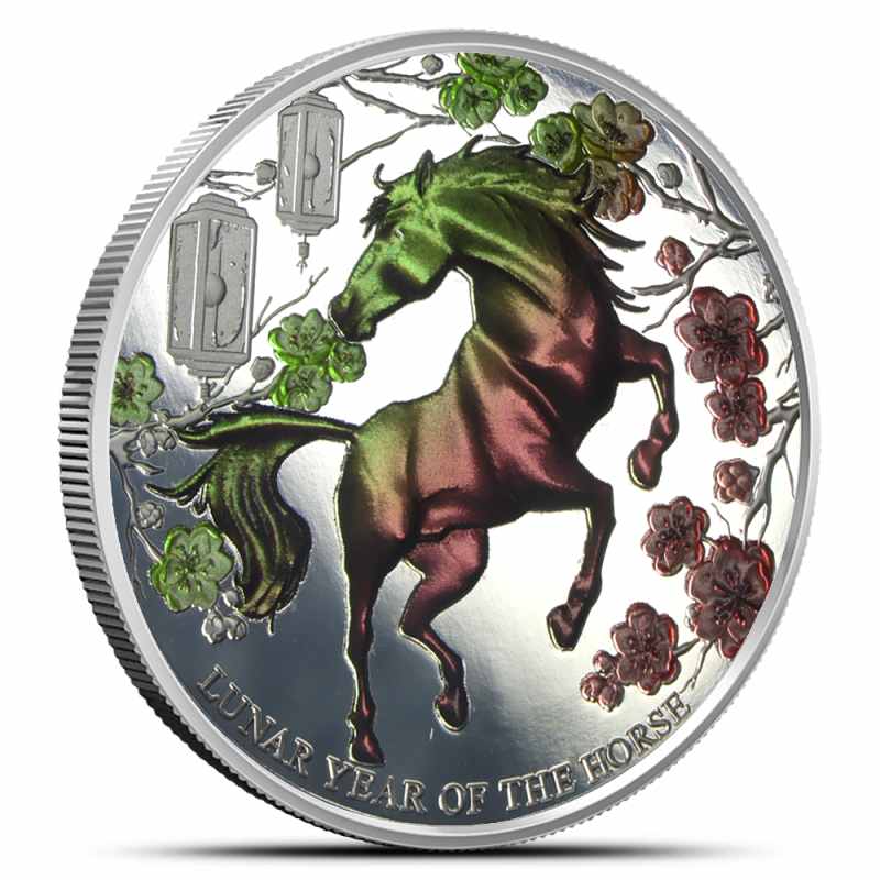 2026 1 oz Proof Colorized Pitcairn Islands Silver Lunar Year of