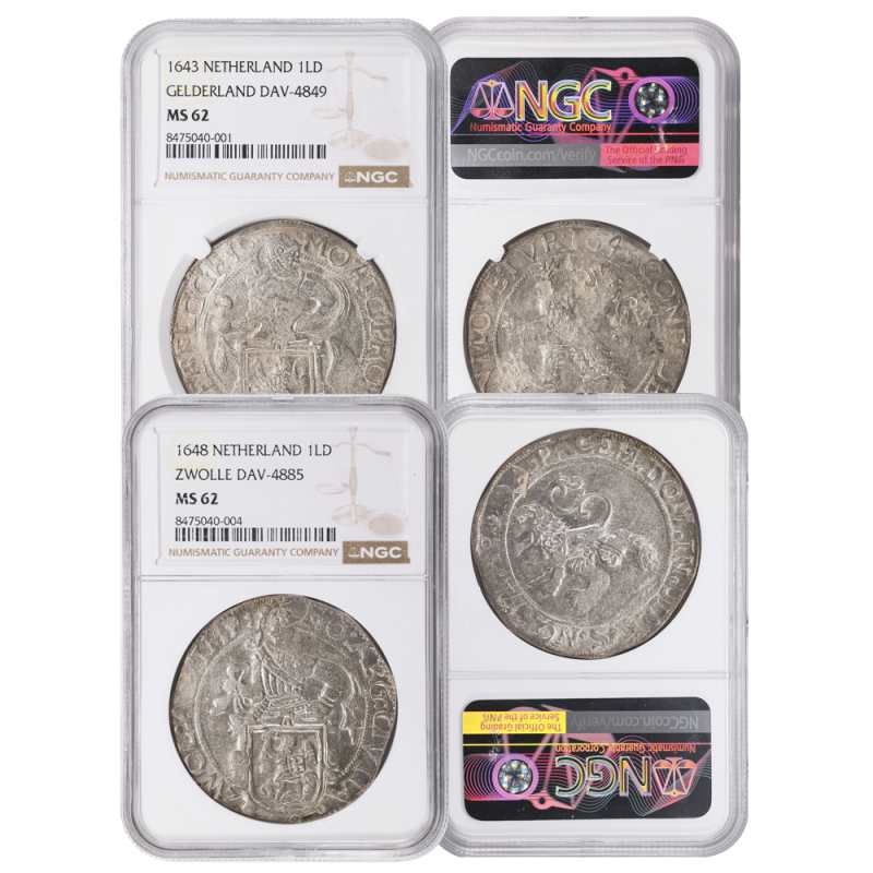 ネズマーラット　ネズマラット　バスブリゲード　XXXL レア 1575-1713 Netherlands Lion Dollar NGC MS62 l JM Bullion™