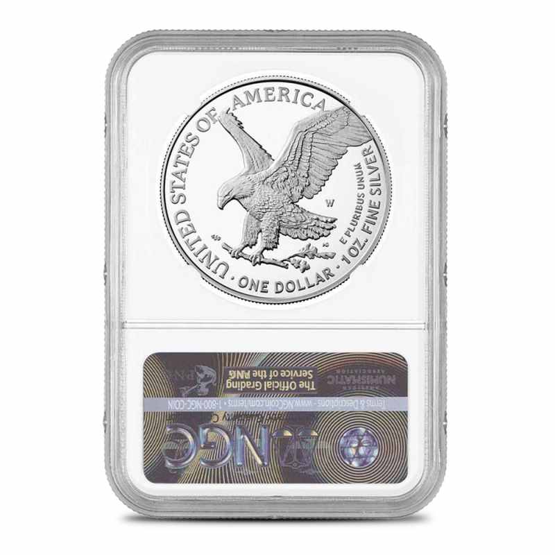2021-W 1 oz Proof American Silver Eagle Coin NGC PF70 UCAM l JM