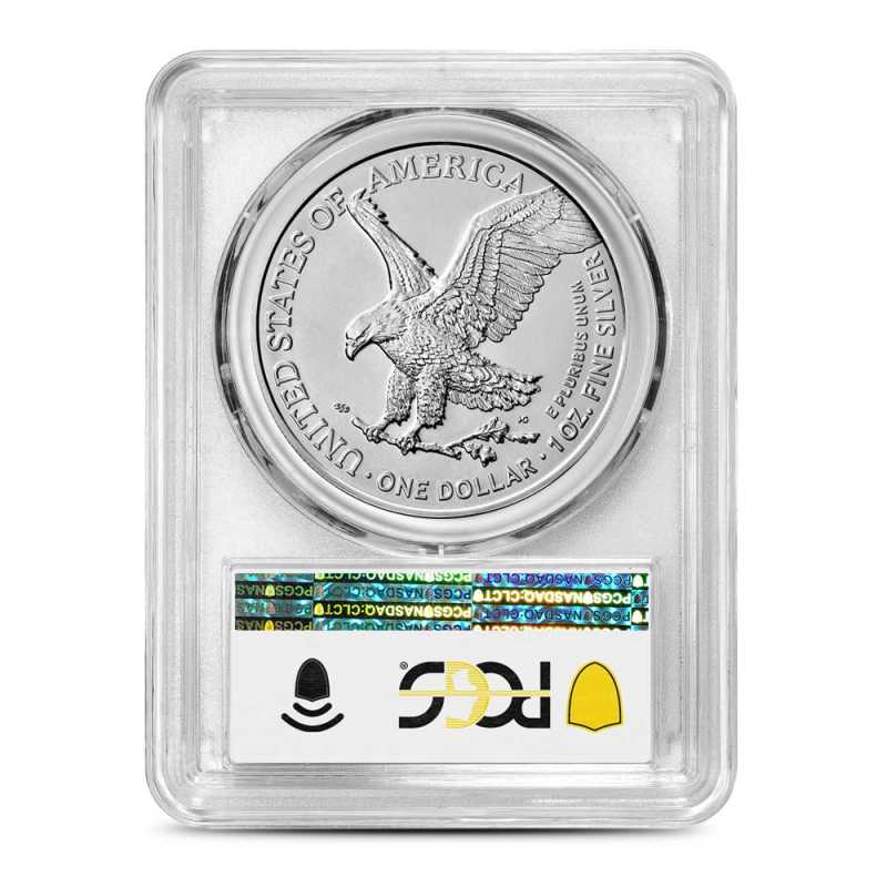 【新品】Silver Eagle イーグル銀貨2023 PCGS MS70 2023-W 1 oz American Silver Eagle Coin PCGS MS70 (West Point Label