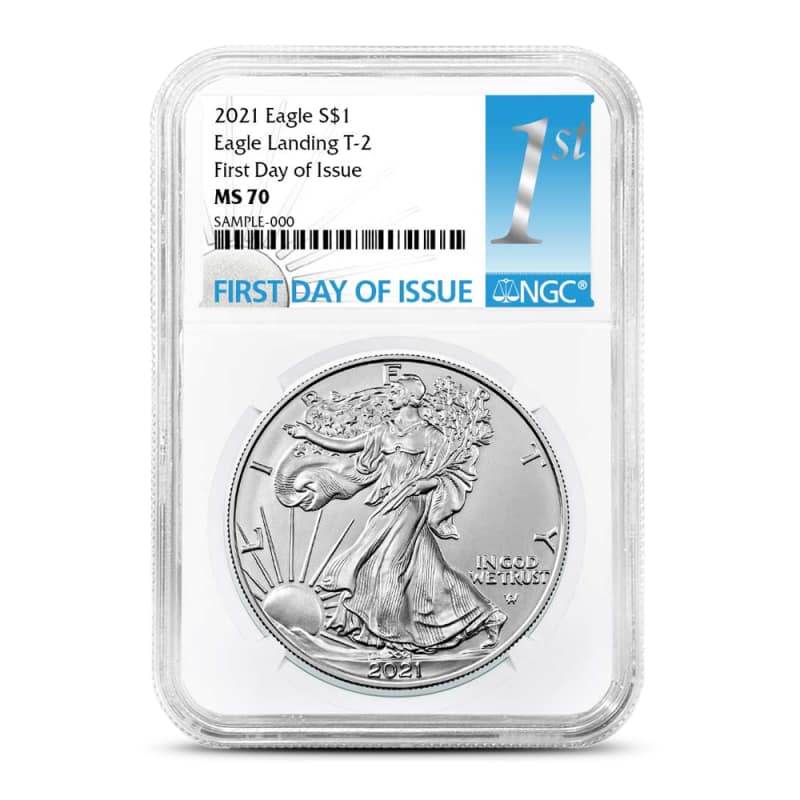 2021 1 oz American Silver Eagle Coin NGC MS70 FDOI (Type 2) l JM