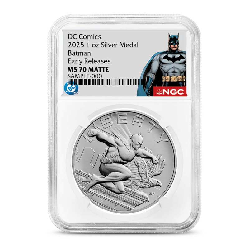 2025 1 oz DC Comics Batman American Liberty Silver Medal NGC MS70
